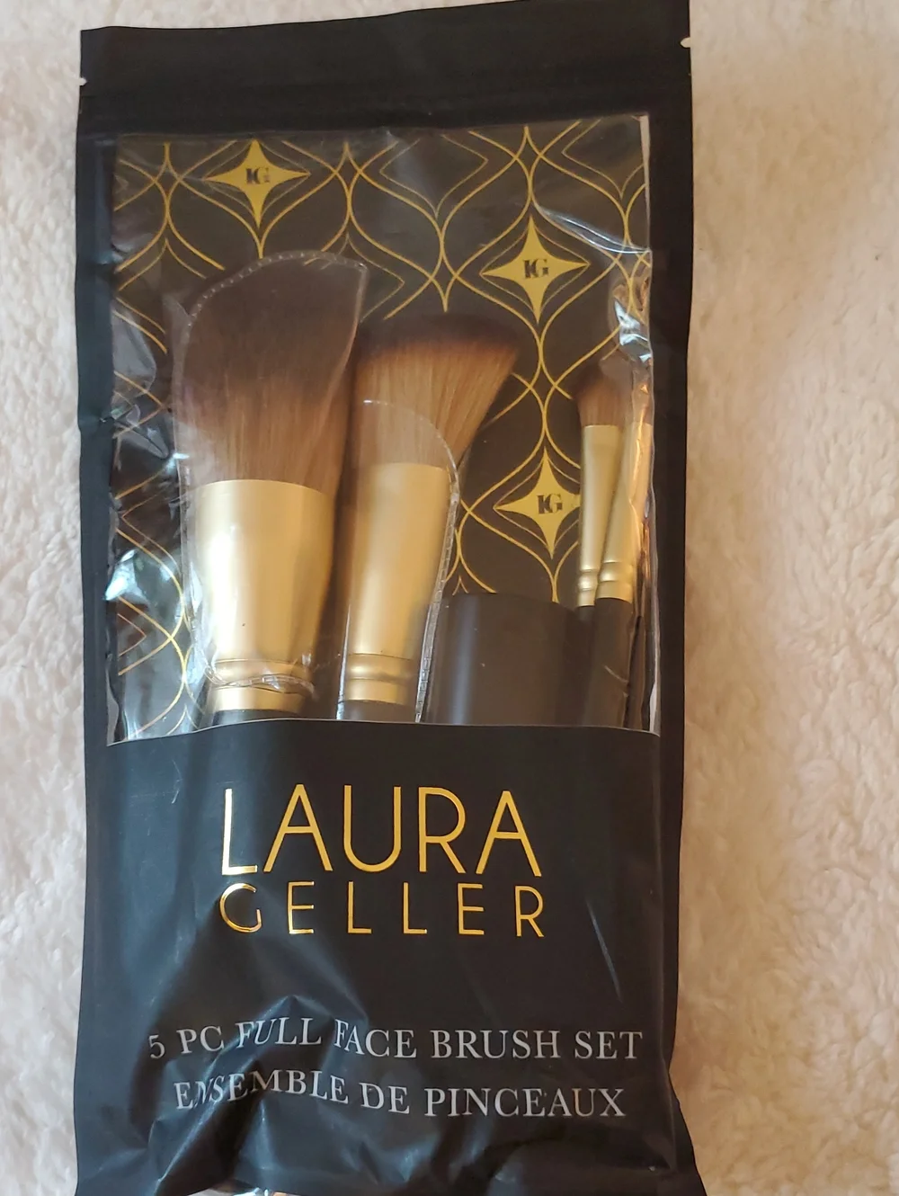 Laura Geller 5 Pc Full Face Brush Set NIP Makeup Brushes Airbrush Kabuki & Eye